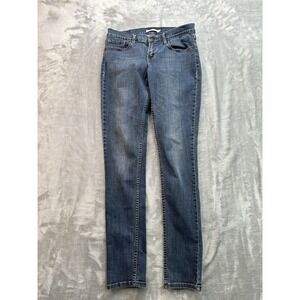 Levis 524 Jeans Womens Sz 27 Blue Skinny Stretch Low Rise Faded Denim Pants Long